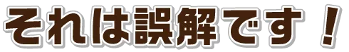 それは誤解です