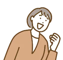 喜んでいる女性の画像